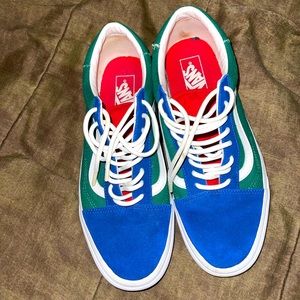 Red, Yellow, Green & Blue Vans (Men Sz 10.5)
